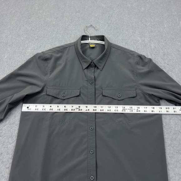 Eddie Bauer Shirt Women's Medium Gray Travex Performance Long Sleeve Outdoor - Picture 3 of 10